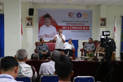 Syamsuar dan Edy Nasution Bertandang ke Sejumlah Perguruan Tinggi di Pekanbaru