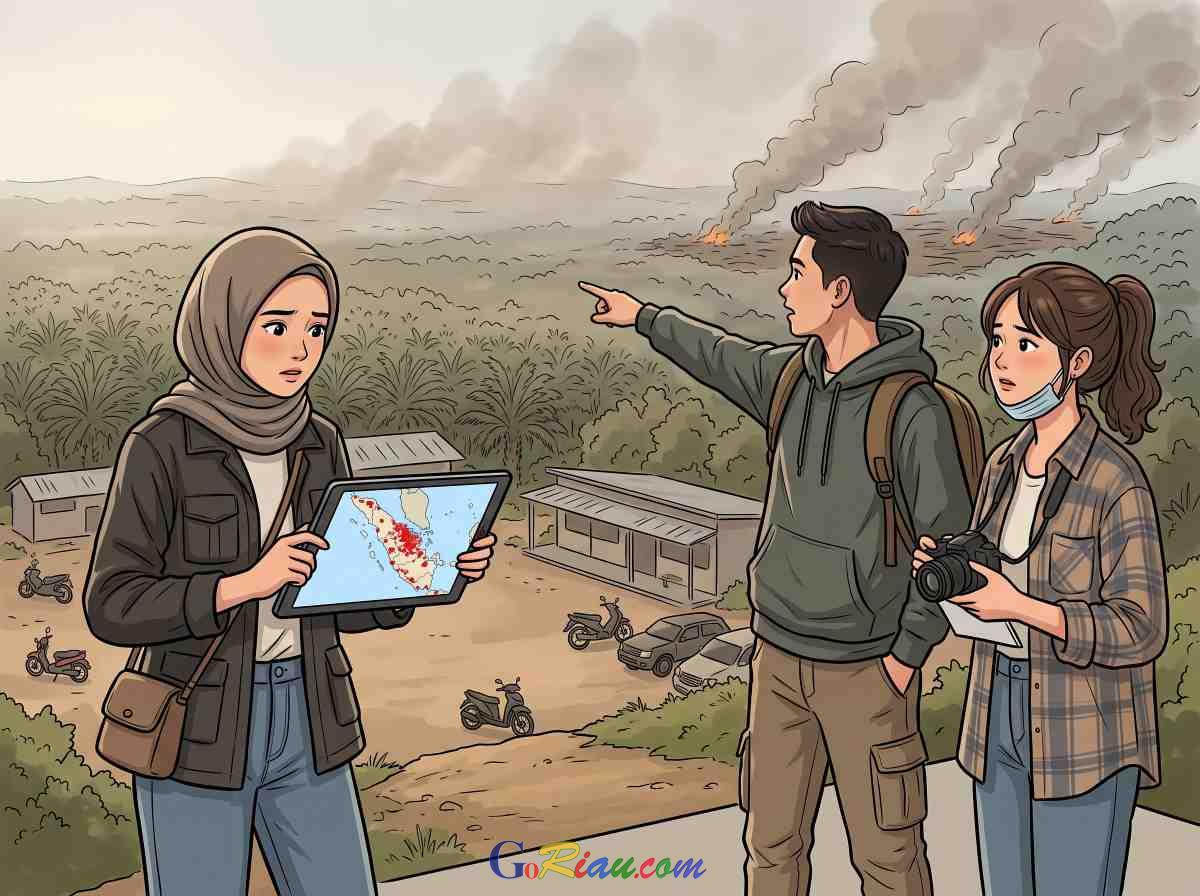 BMKG Deteksi 4.845 Titik Panas di Sumatera, Kuantan Singingi Penyumbang Terbanyak di Riau