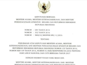 GoRiau Libur Nasional Tahun 2017 Jadi 15 Hari dan Cuti Bersama 6 Hari, Berikut Daftar Lengkapnya
