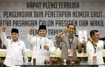 Quick Count Sementara SMRC; Prabowo-Hatta 47,05%, Jokowi JK 52,95%