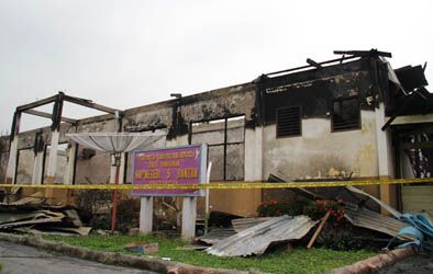 Diduga Konsleting Listrik, SMP Negeri 5 Bantan Terbakar