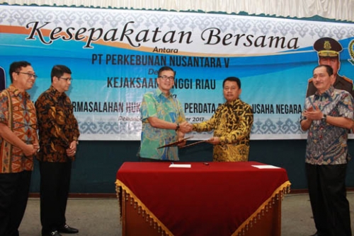PTPN V Jalin MoU dengan Kejati Riau untuk Bidang Perdata dan Tata Usaha Negara