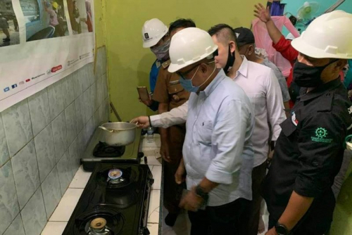5.077 Rumah Tangga di Tiga Kecamatan di Pekanbaru Mulai Dapat Aliran Gas Kota