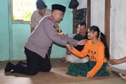 GoRiau Kapolres Inhu Pimpin Jumat Curhat dan Bezuk Korban Lakalantas di Talang Jerinjing