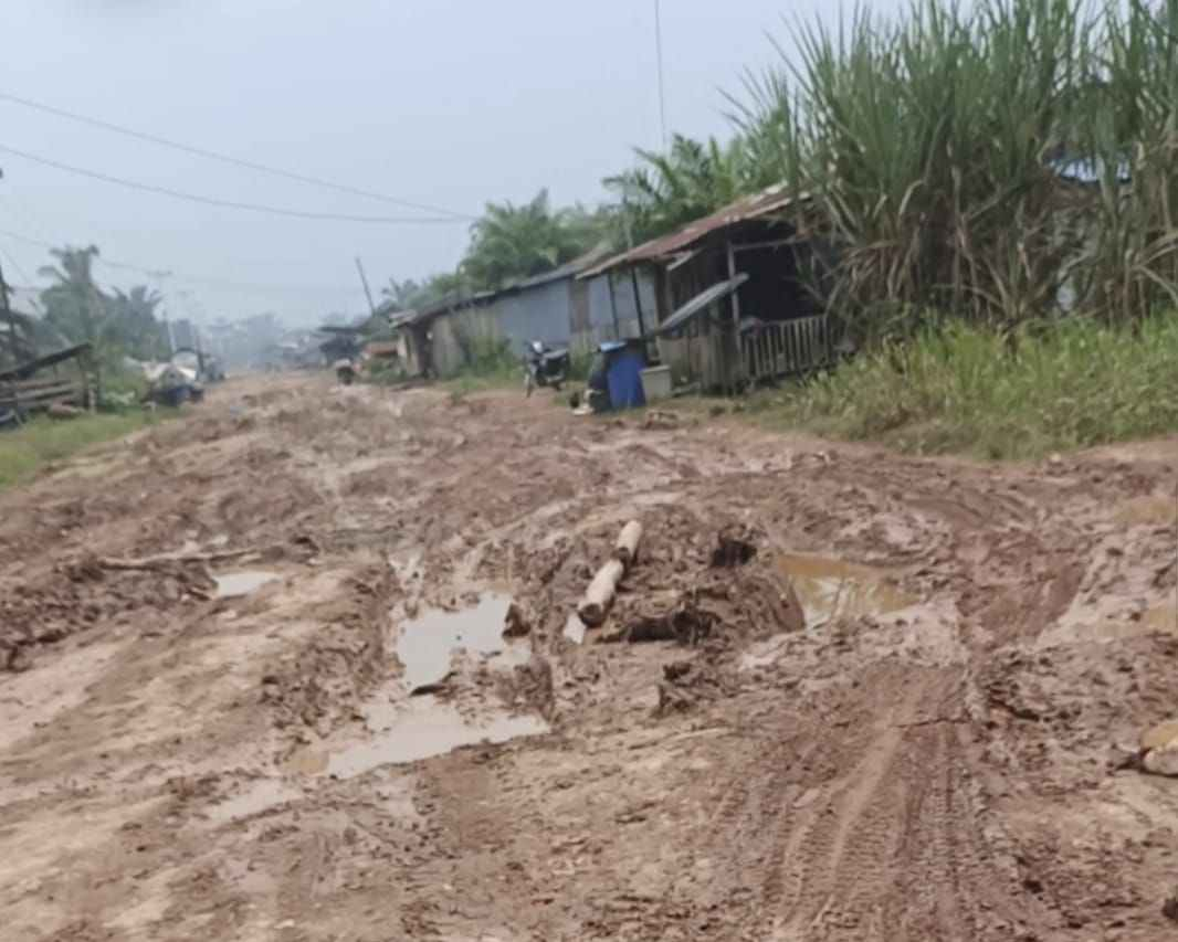 Akses Bagansiapiapi Jadi Kubangan Lumpur, Warga Sinaboi Rokan Hilir Merasa Belum Merdeka