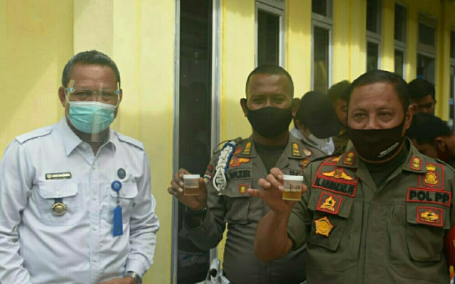 50 Anggota Satpol PP dan Damkar Pelalawan Jalani Tes Narkoba