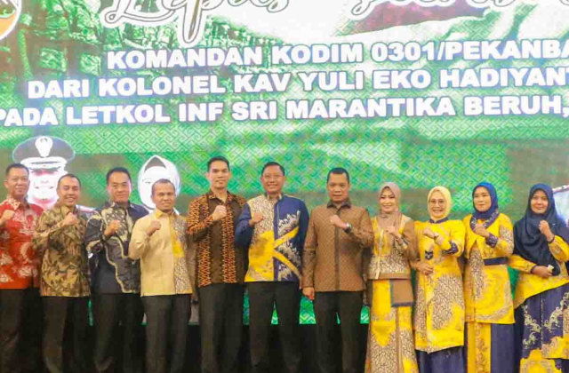 Pj Wali Kota Pekanbaru Hadiri Pisah Sambut Dandim 0301/Pekanbaru