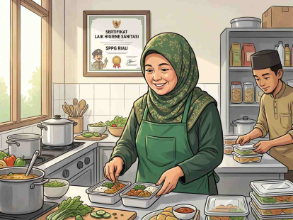 GoRiau 85 Persen Dapur Makan Bergizi di Riau Kantongi Sertifikat Sehat