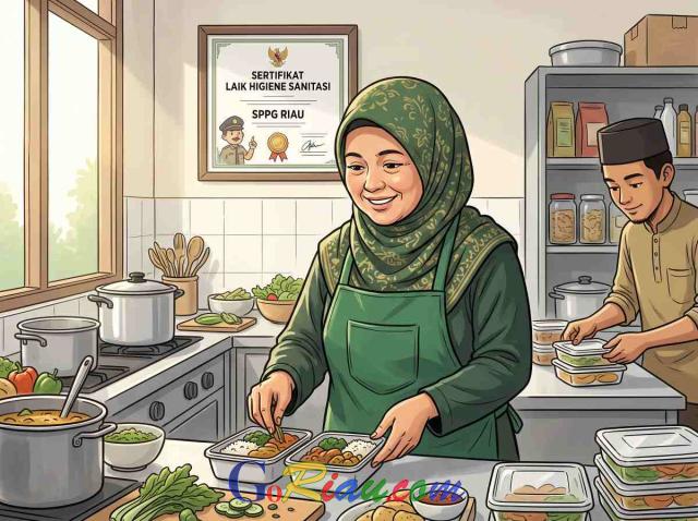 85 Persen Dapur Makan Bergizi di Riau Kantongi Sertifikat Sehat