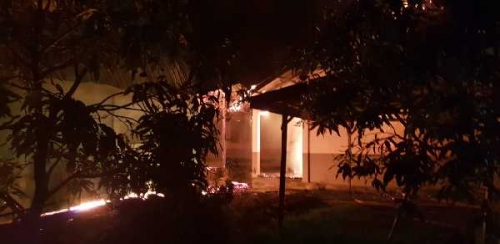 Kebakaran SMPN 1 Kuala Kampar Hanguskan Gudang, Ruang TU dan Kepsek