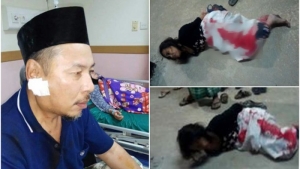 GoRiau Wanita Kurang Waras Tusuk Leher Guru Mengaji Saat Shalat Subuh di Masjid