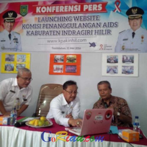 Wabup Luncurkan Situs Resmi Komisi Penanggulangan Aids Kabupaten Inhil