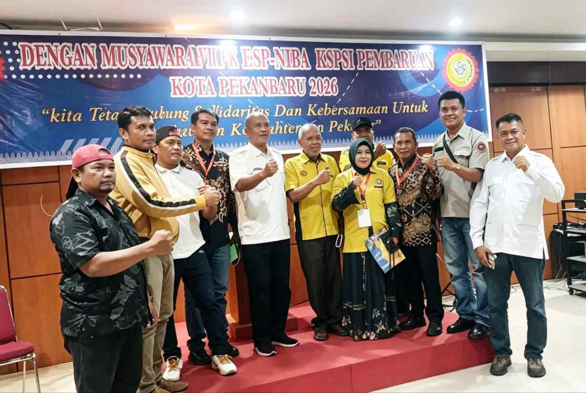 Muscab VII FSP NIBA KSPSI Pembaruan Kota Pekanbaru Berlangsung Sukses, Tengku Darwin Terpilih Aklamasi