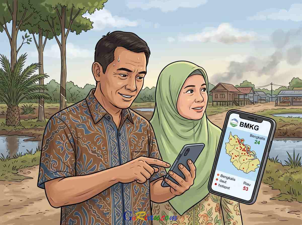 BMKG Deteksi 53 Titik Panas di Riau, Bengkalis Catat Sebaran Terbanyak