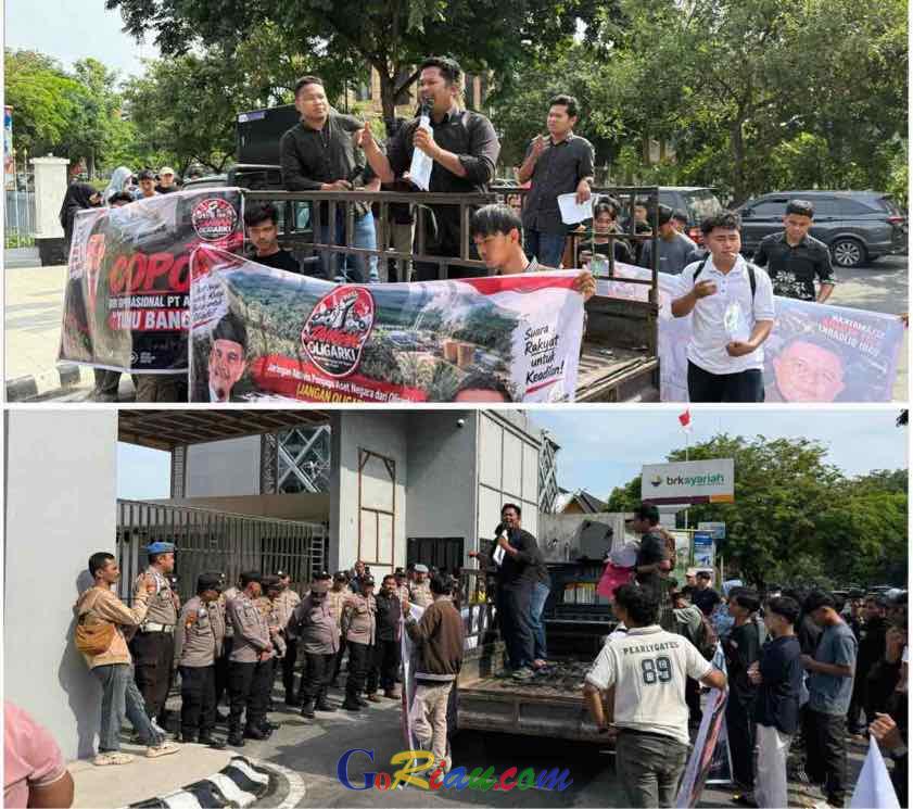 Aktivis Mahasiswa Gelar Aksi di Kejati Riau, Desak Usut Dugaan Penyelewengan Aset Sawit Negara