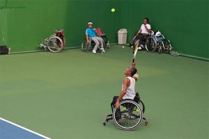 GoRiau Teriakan Penonton Pacu Semangat Atlet Tenis Peparnas