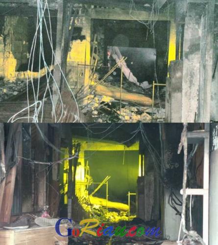 Mengerikan, Foto Ini Gambarkan Dampak Keganasan Api di Lantai Dasar Ramayana Pekanbaru