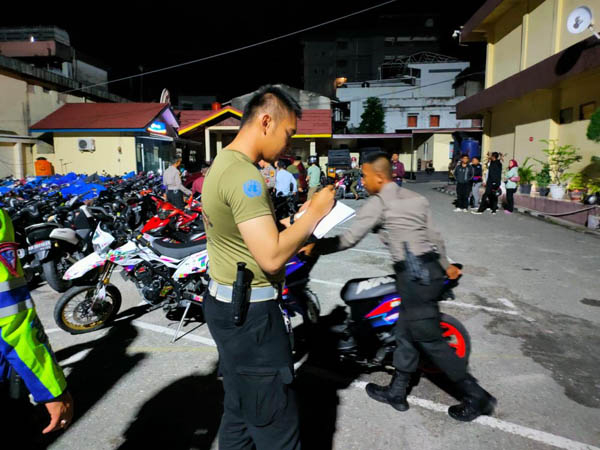Blue Light Patrol Berhasil Amankan 36 Unit Sepeda Motor di Pekanbaru