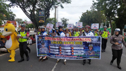 GoRiau Satlantas Polresta Pekanbaru Gelar Kampanye Keselamatan Berlalu Lintas di CFD