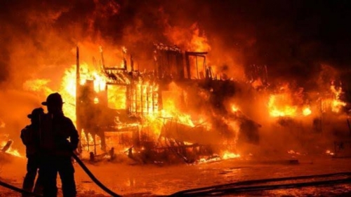 Rumah Dinas Kapolres Morowali Hangus Terbakar
