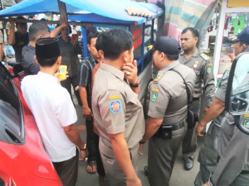 Penertiban PKL Pasar Mandau Ricuh, Pedagang dan Satpol PP Main Tarik, Ini Kronologisnya..