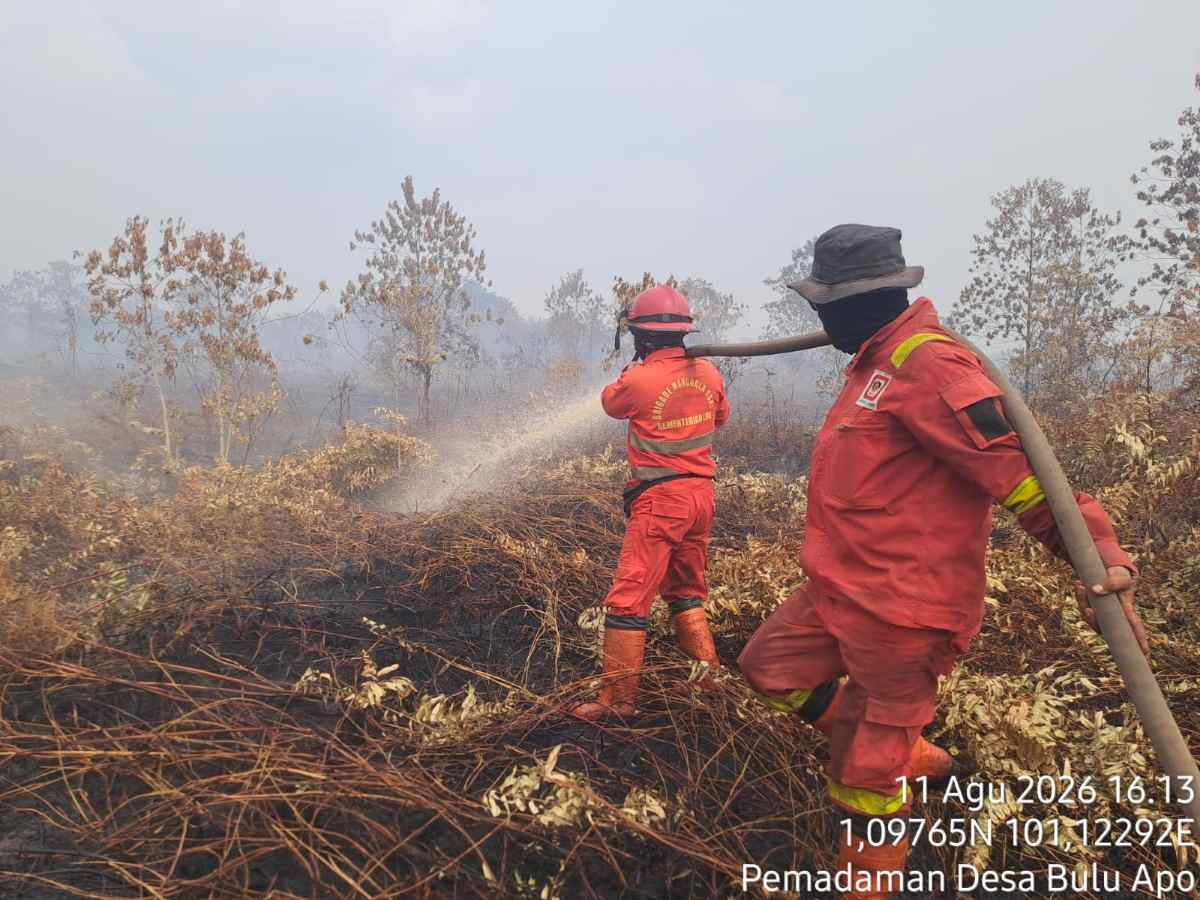 Karhutla Bengkalis, Pematang Pudu Kondusif, Api 12 Hektare di Buluh Apo Masih Berkobar