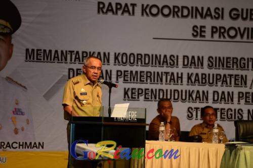 Rakor bersama Gubri, Beberapa Kepala Daerah di Riau Disiplin Hadir