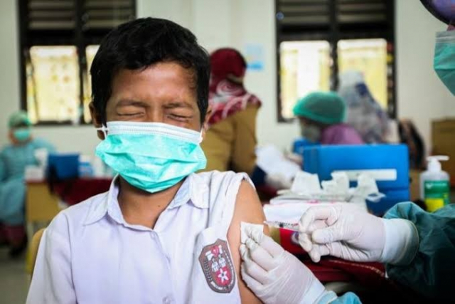 30 Ribuan Siswa SD Belum Vaksin, Disdik Pekanbaru Akui Proses Lambat