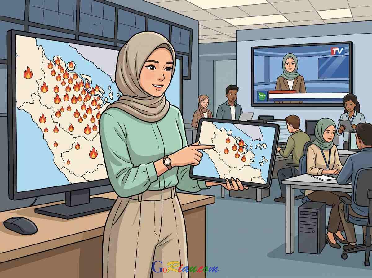 Titik Panas Riau Turun Jadi 44 Titik, Indragiri Hulu Masih Mendominasi