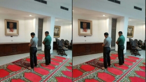 GoRiau Kapolri Jadi Imam Shalat, Panglima TNI Makmum, Ini Penampakannya