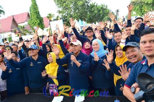 Gubernur Riau dan Masyarakat Padati Puncak HKN ke-53 di CFD Jalan Diponegoro Pekanbaru
