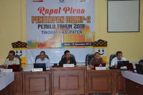KPU Kampar Tetapkan DPTH-2, 475.554 Pemilih Pada Pemilu 2019