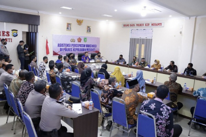 Dir Polairud Polda Riau Pimpin Rakor Akselerasi Vaksinasi di Meranti