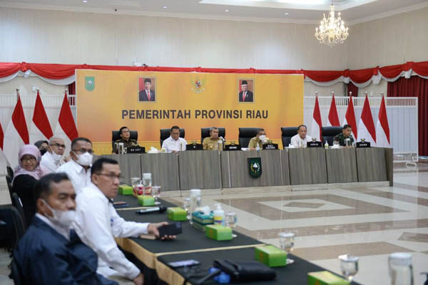 Pemprov Riau Ikuti Rapat Koordinasi Pengendalian Inflasi