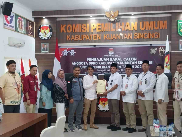 Berkas Pendaftaran Bacaleg Gerindra Kuansing Dikembalikan KPU, Sebab...