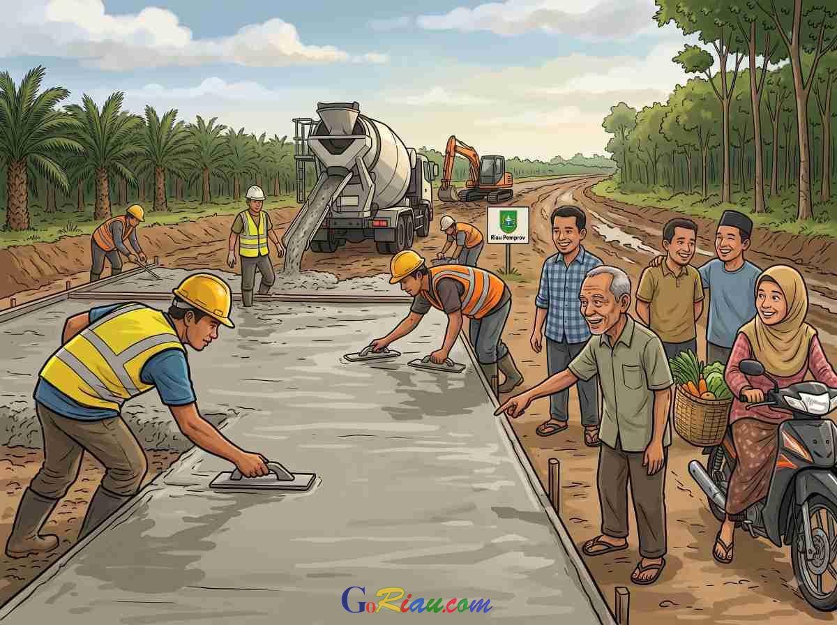 Kucurkan Rp97,7 Miliar, Pemprov Riau Muluskan Jalan Mahato - Manggala Rokan Hilir