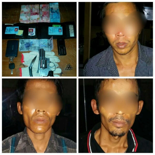 Sekap dan Buang Korbannya, 3 Bandit Bersenjata Api di Jalinsum Rohil Akhirnya Keok Oleh Polisi