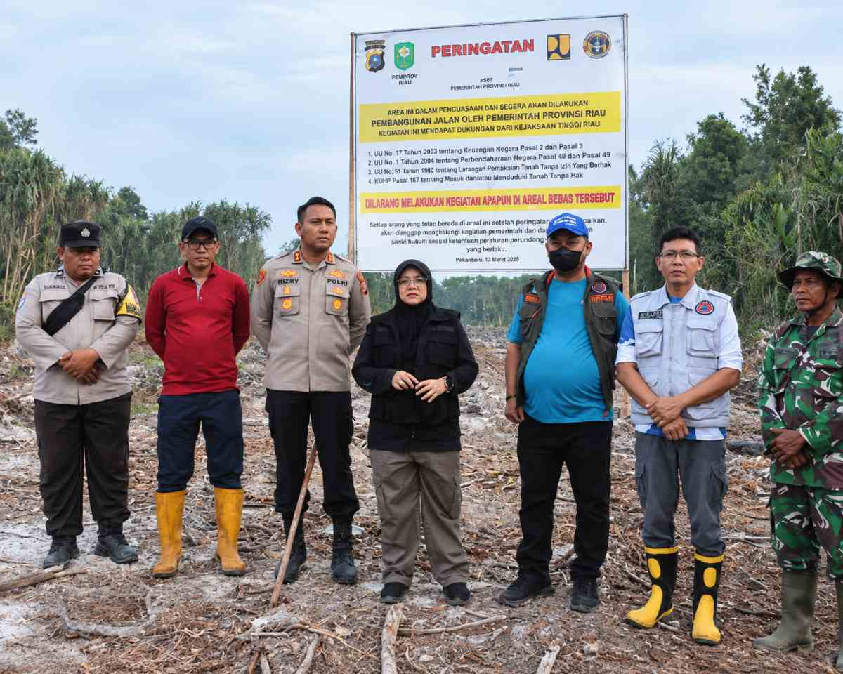 Tinjau Lokasi Kebakaran Sukamulya, Bupati Siak Pastikan Wilayahnya Bebas Titik Api