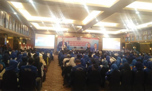 Saat Pidato, Asri Auzar Ajak Kader Demokrat Riau Doakan AHY Dilantik Jadi Ketua Umum