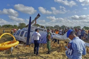 GoRiau Helikopter Jatuh di Pujut, Semua Penumpang Terluka