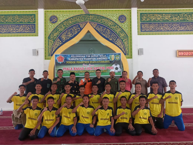 Ponpes Syafaaturrasul Wakili Kuansing pada Ajang Piala KASAD Liga Santri Riau 2022