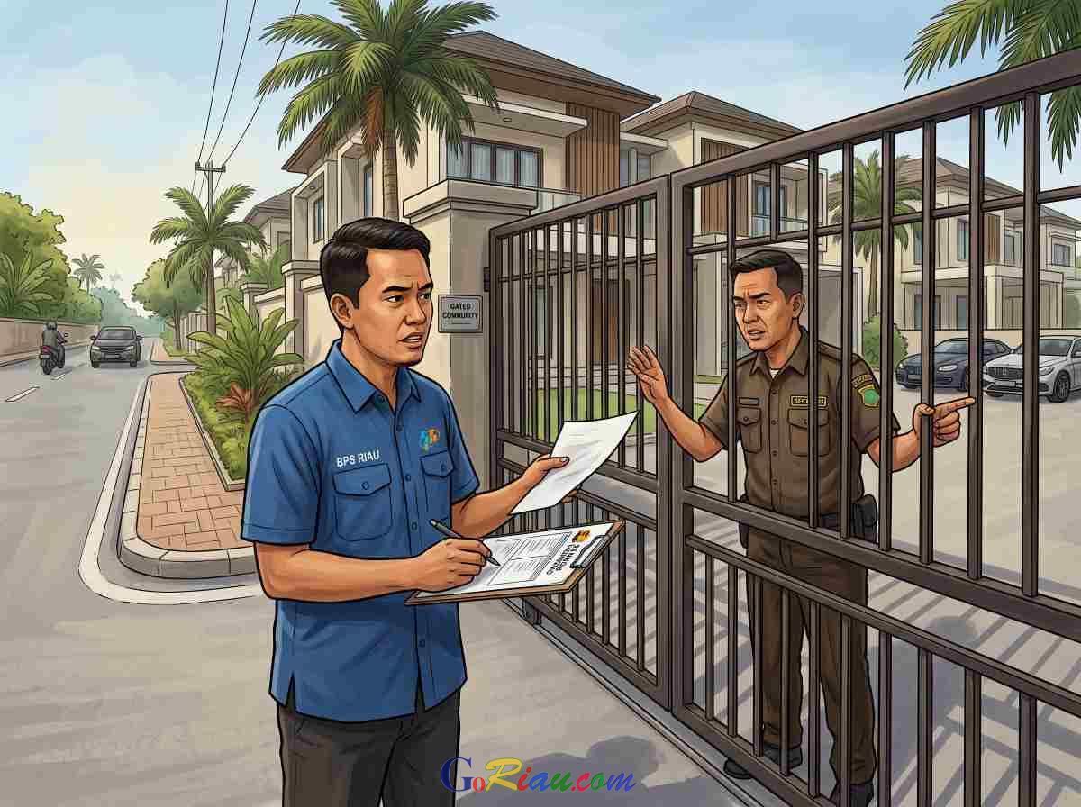 BPS Riau Ungkap Kendala Sensus Ekonomi 2026, Petugas Ditolak di Perumahan Elit