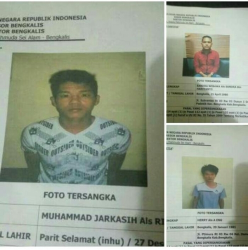 3 Tahanan Polsek Bengkalis Kabur Masih Diburu, Ini Foto-fotonya