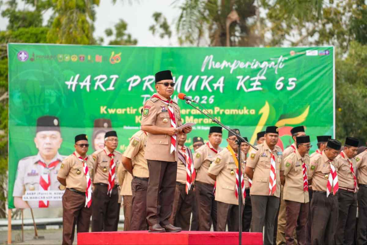 Pimpin Apel Hari Pramuka ke-65, Bupati Meranti Minta Pemuda Ambil Peran Hadapi Krisis Pangan