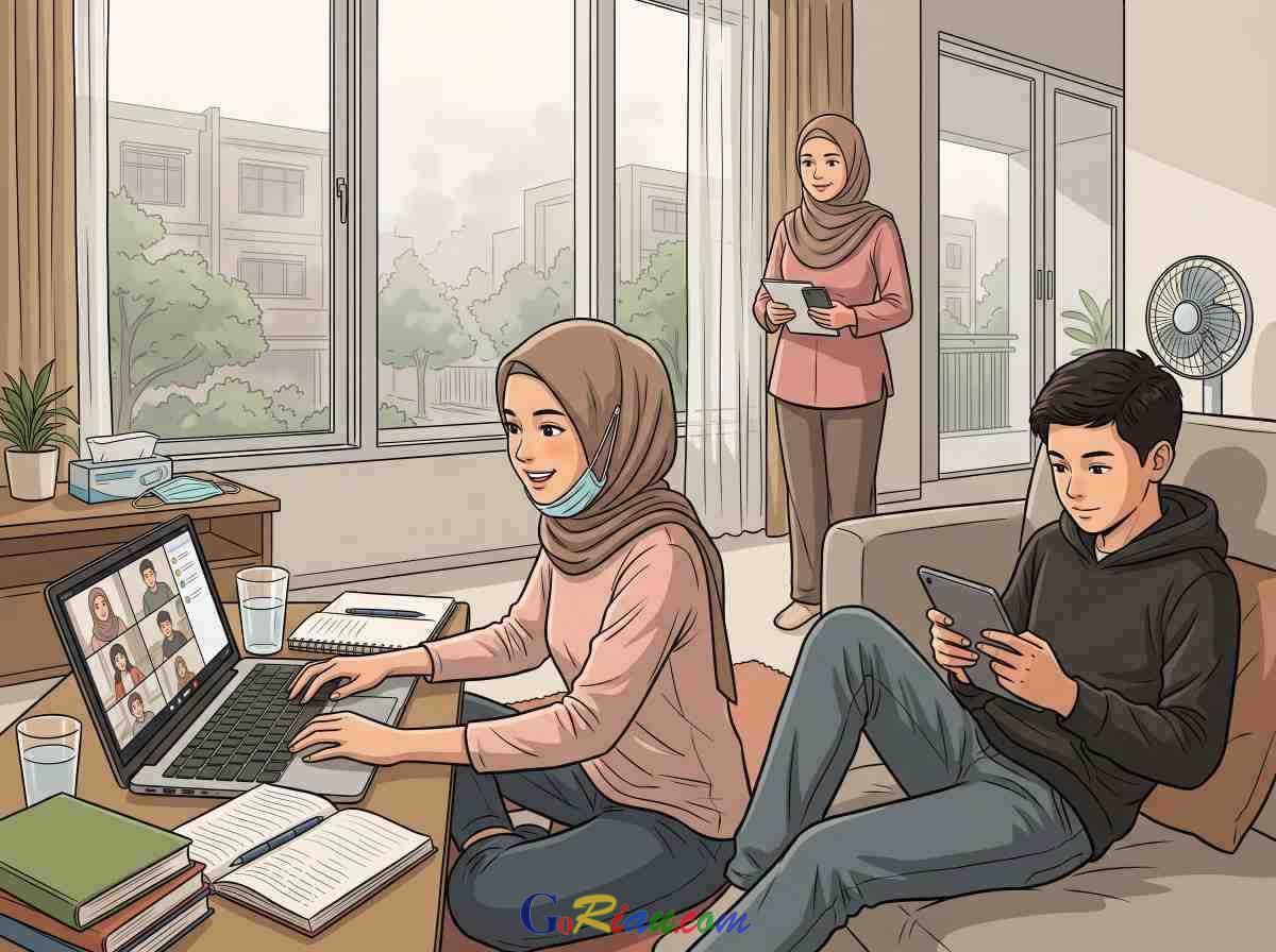 Udara Pekanbaru Tidak Sehat, Pemkot Kembali Terapkan Sekolah Daring Dua Hari
