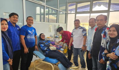 Demokrat Kuansing Gelar Donor Darah, Fedrios Gusni: Ini Darah Demokrat untuk Ibu Pertiwi