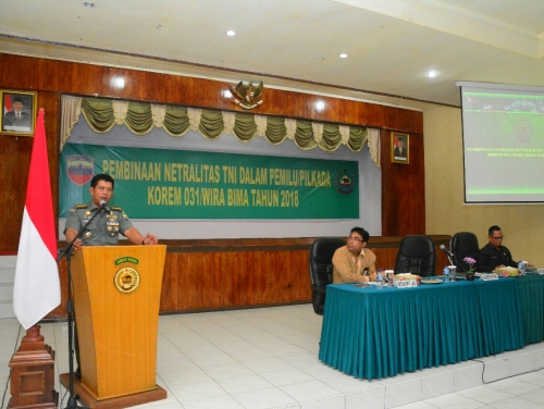 Sikap Netral Prajurit Korem 031/Wira Bima dalam Membangun Demokrasi dan Profesionalisme di Pilkada Riau