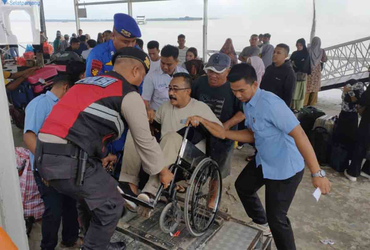 Arus Balik di Pelabuhan Tanjung Harapan Membludak, Polres Meranti Perketat Keamanan
