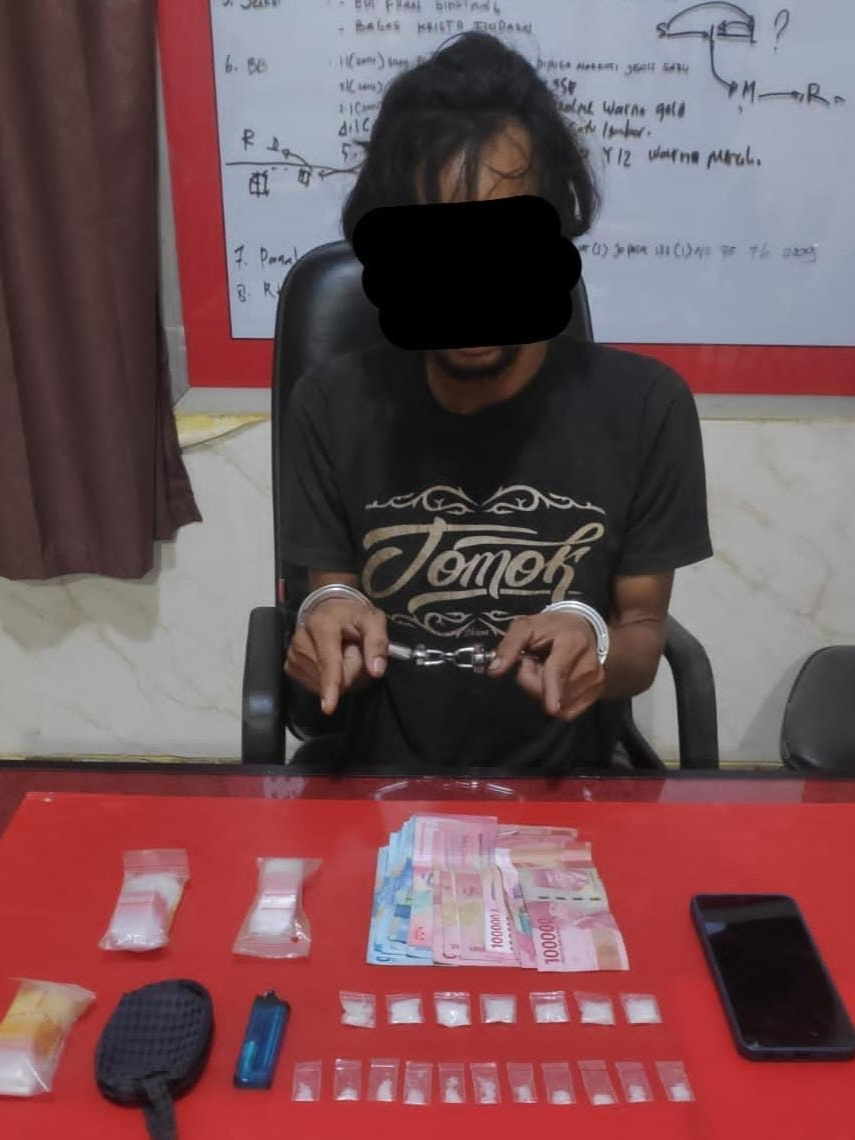 Tangkap Pengedar, Polisi Kuansing Sita Belasan Paket Narkoba