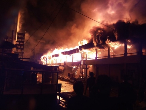 Kebakaran di Kotabaru Inhil, 127 Jiwa Kehilangan Tempat Tinggal